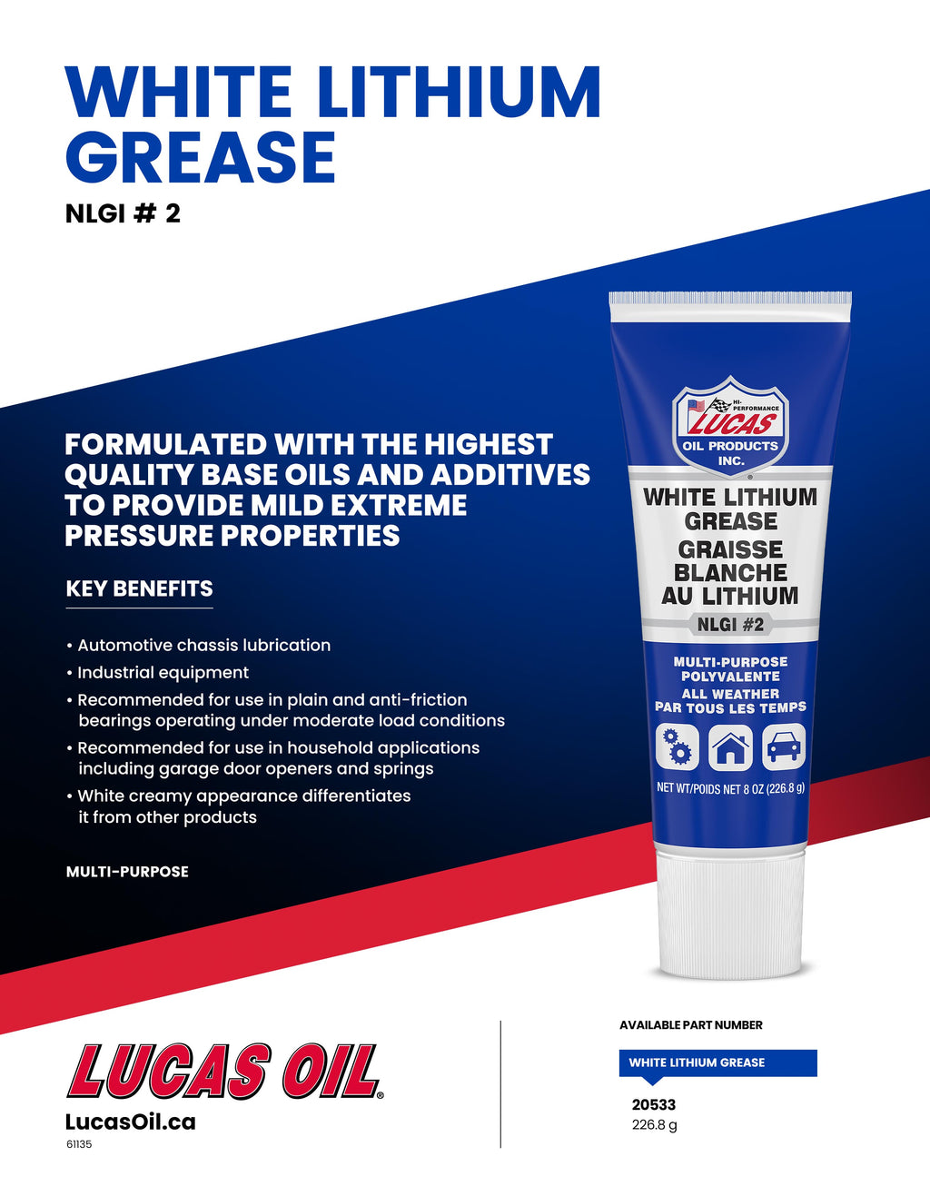 LUCAS White Lithium Grease
