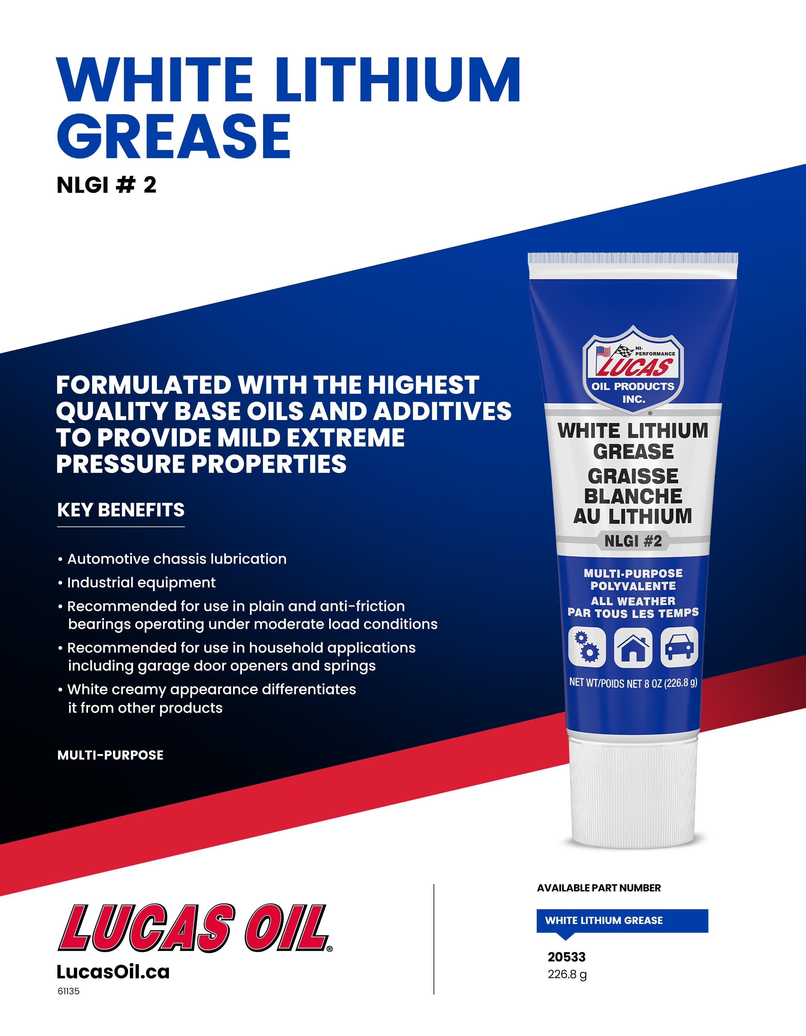 LUCAS White Lithium Grease
